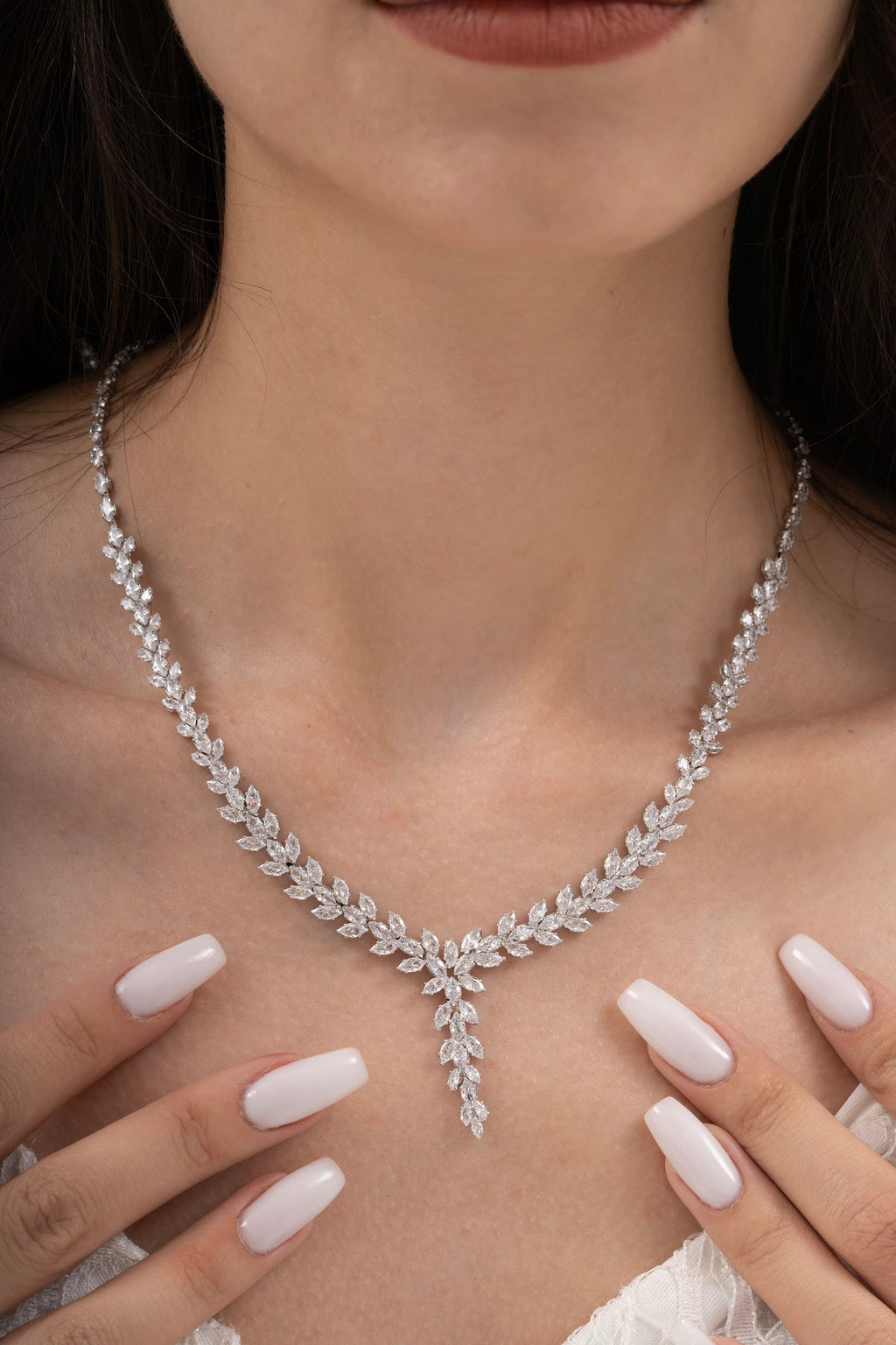 MİREL 7127 Zirkon Taşlı Gelin Seti Fashion Jewelry Set product photo 2