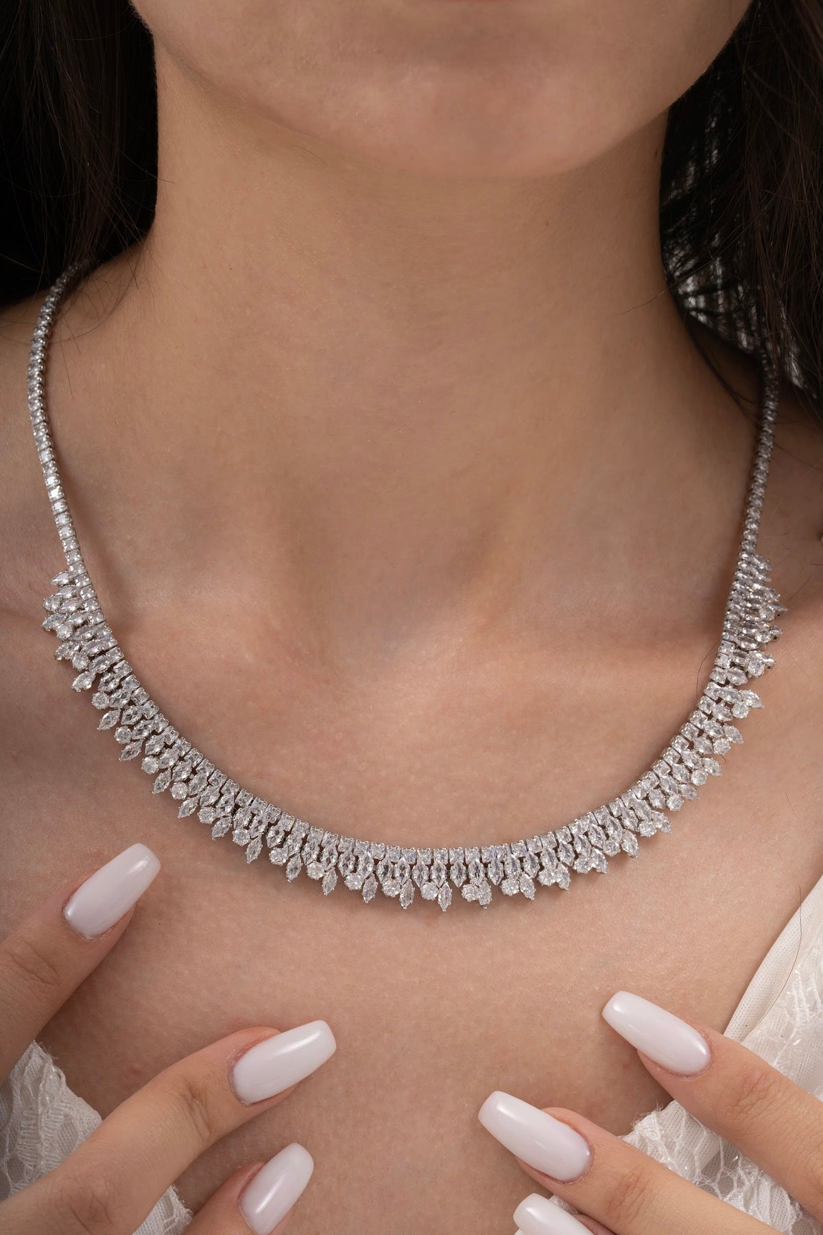 MİREL 7152 Zirkon Taşlı Gelin Seti Fashion Jewelry Set product photo 2