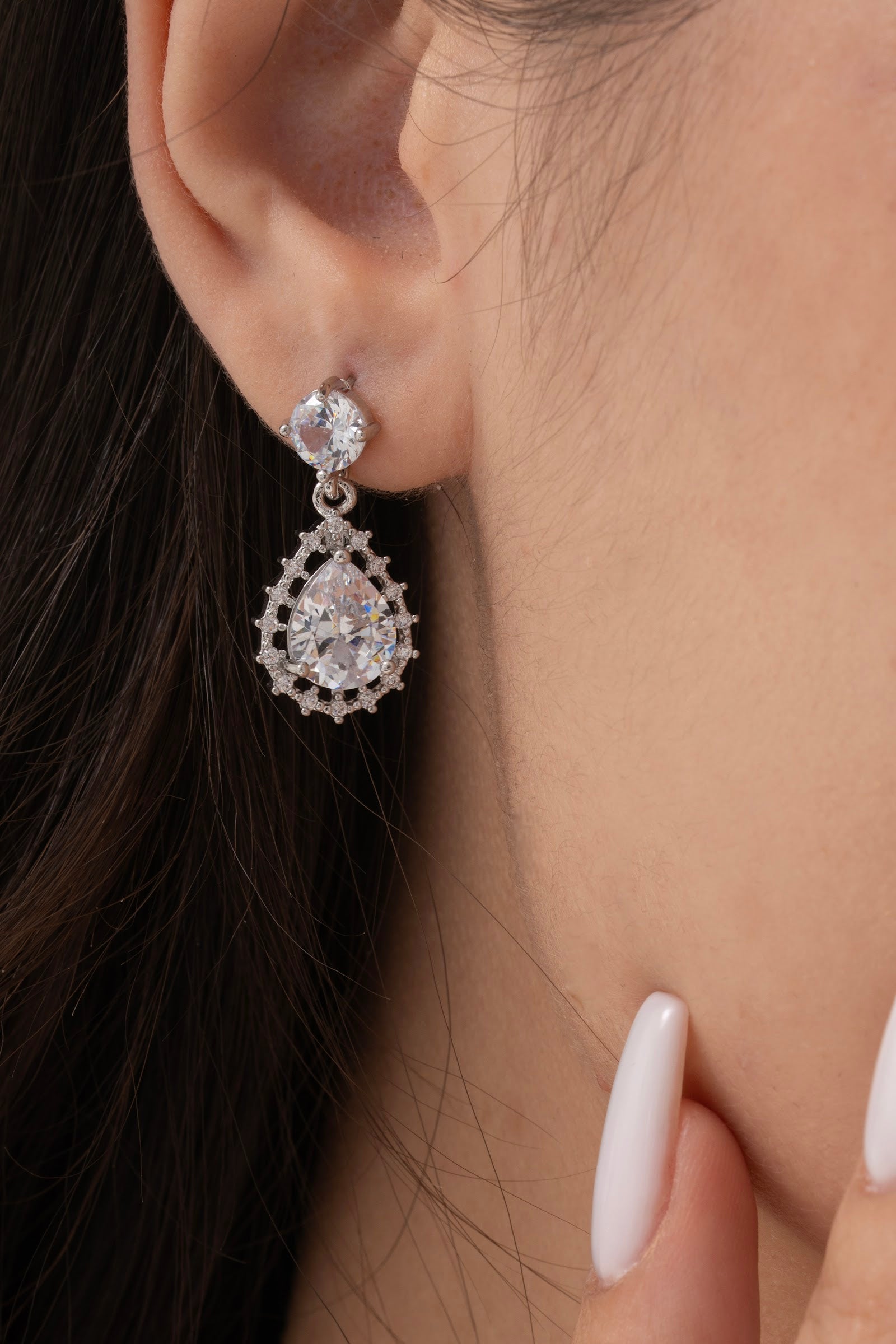 MİREL 7144 Zirkon Taşlı Gelin Seti Fashion Jewelry Set product photo 3
