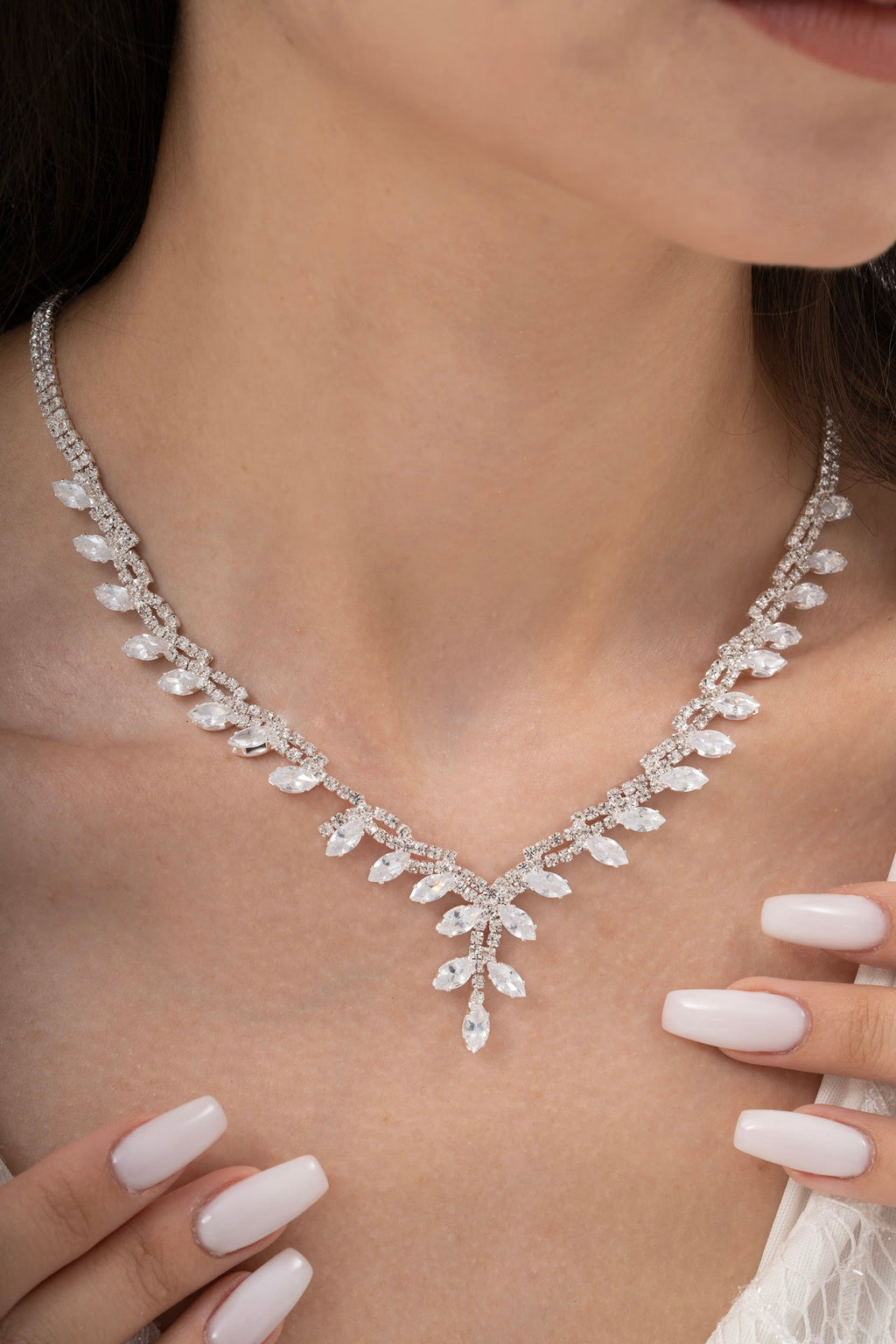 MİREL 7011 Zirkon Taşlı Gelin Seti Fashion Jewelry Set product photo 2