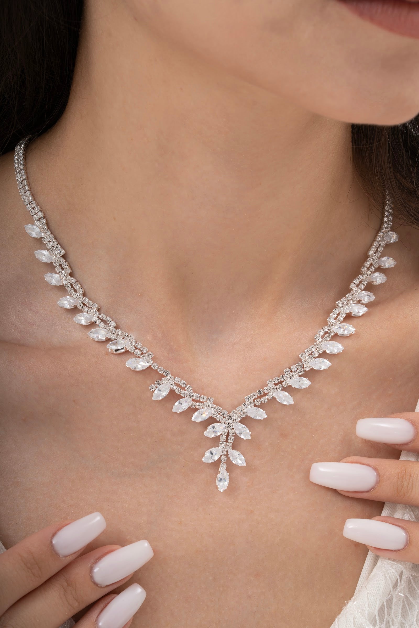 MİREL 7011 Zirkon Taşlı Gelin Seti Fashion Jewelry Set product photo 2