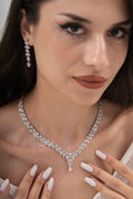 MİREL 7153 Zirkon Taşlı Gelin Seti Fashion Jewelry Set product photo 1