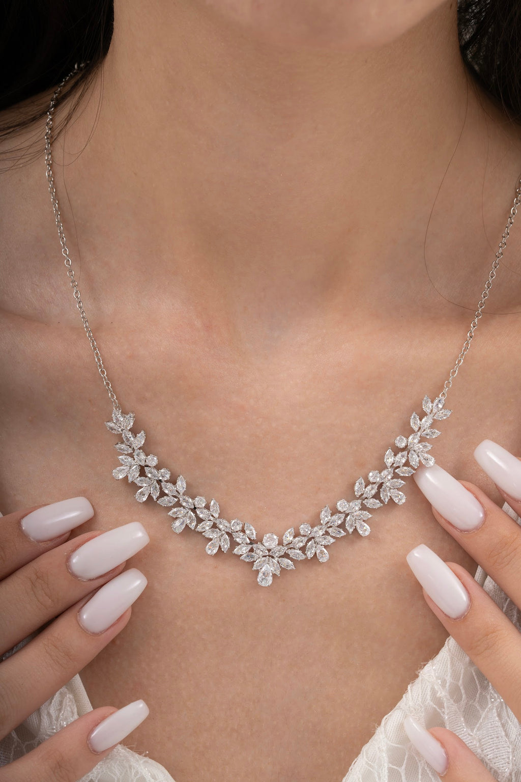 MİREL 7042 Zirkon Taşlı Gelin Seti Fashion Jewelry Set product photo 2
