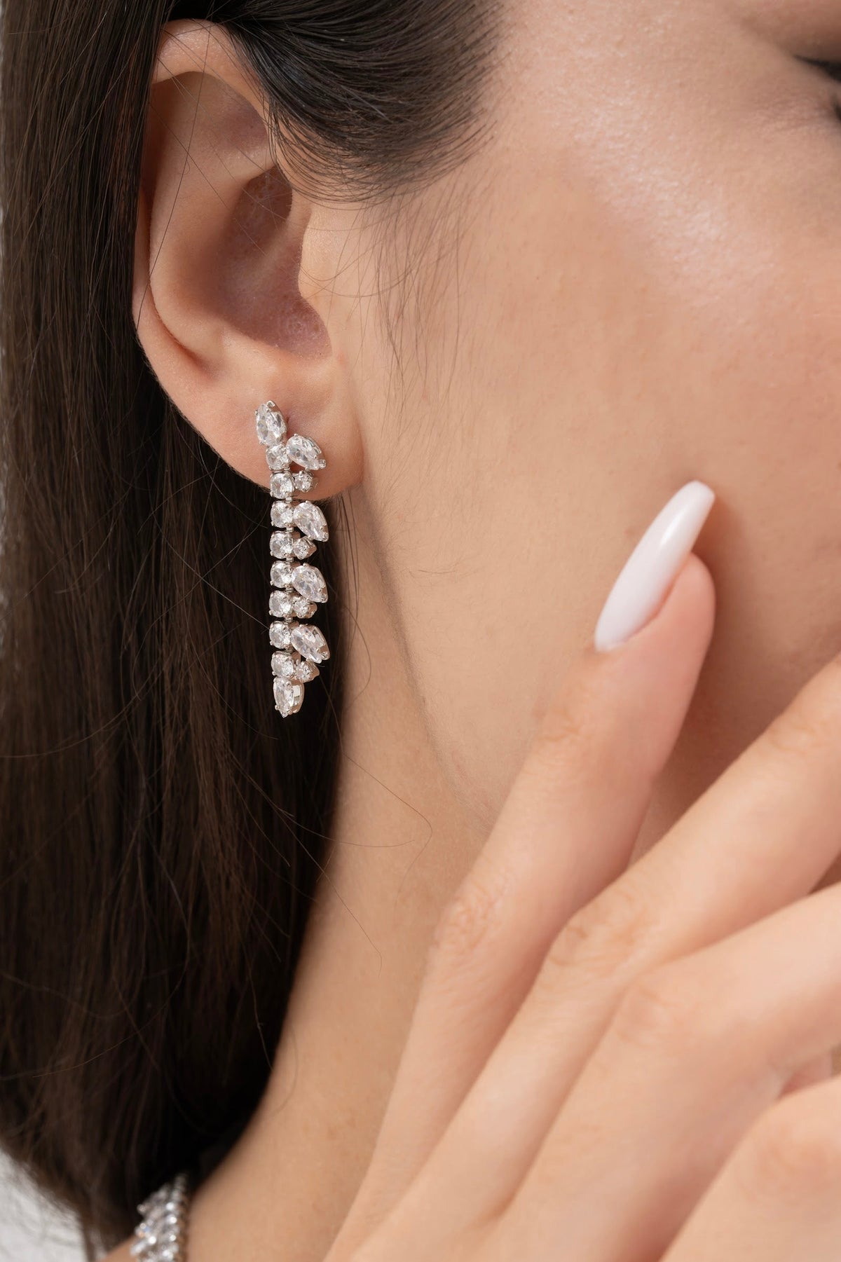 MİREL 7055 Zirkon Taşlı Gelin Seti Fashion Jewelry Set product photo 4