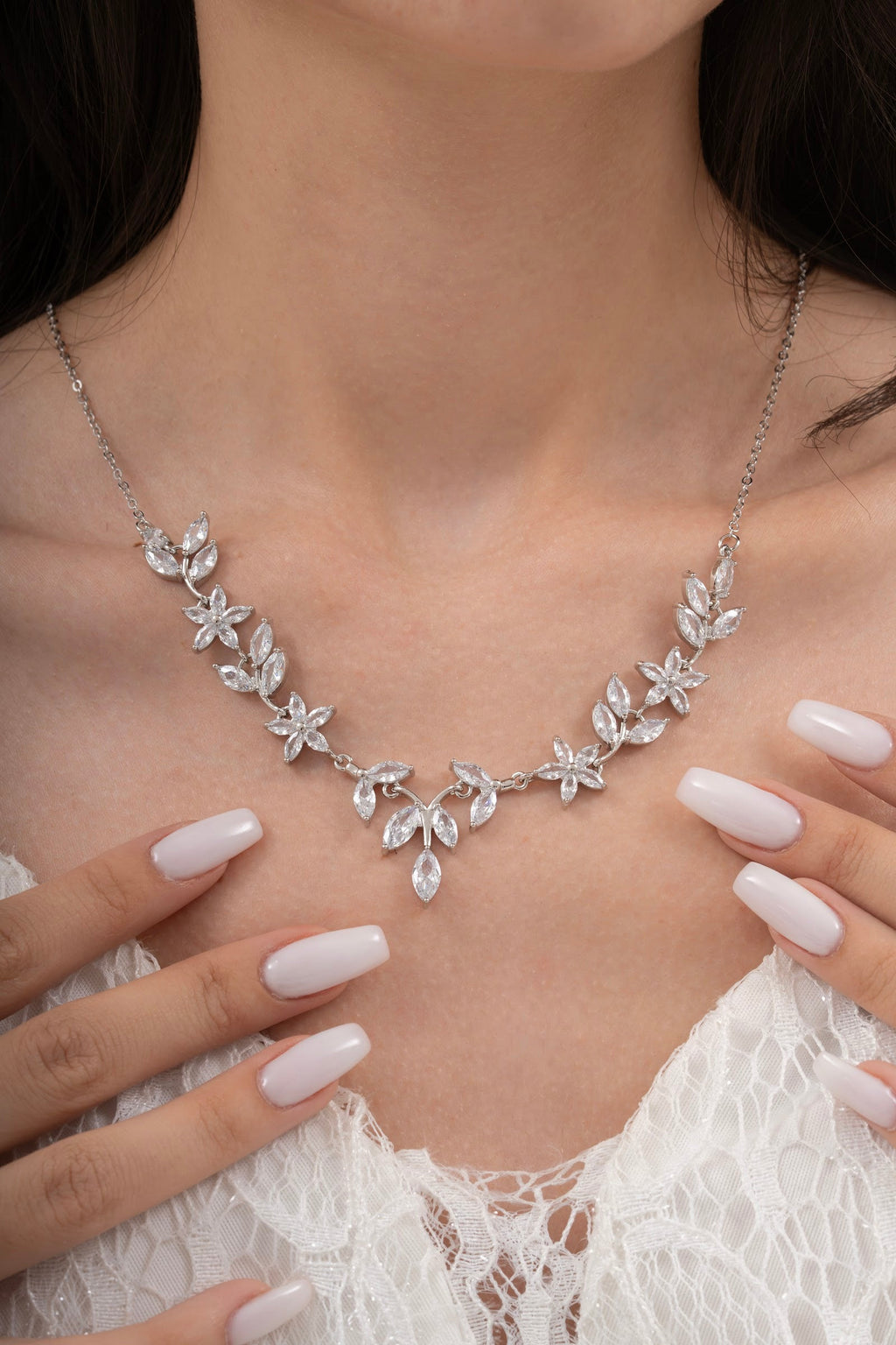 MİREL 7161 Zirkon Taşlı Gelin Seti Fashion Jewelry Set product photo 2