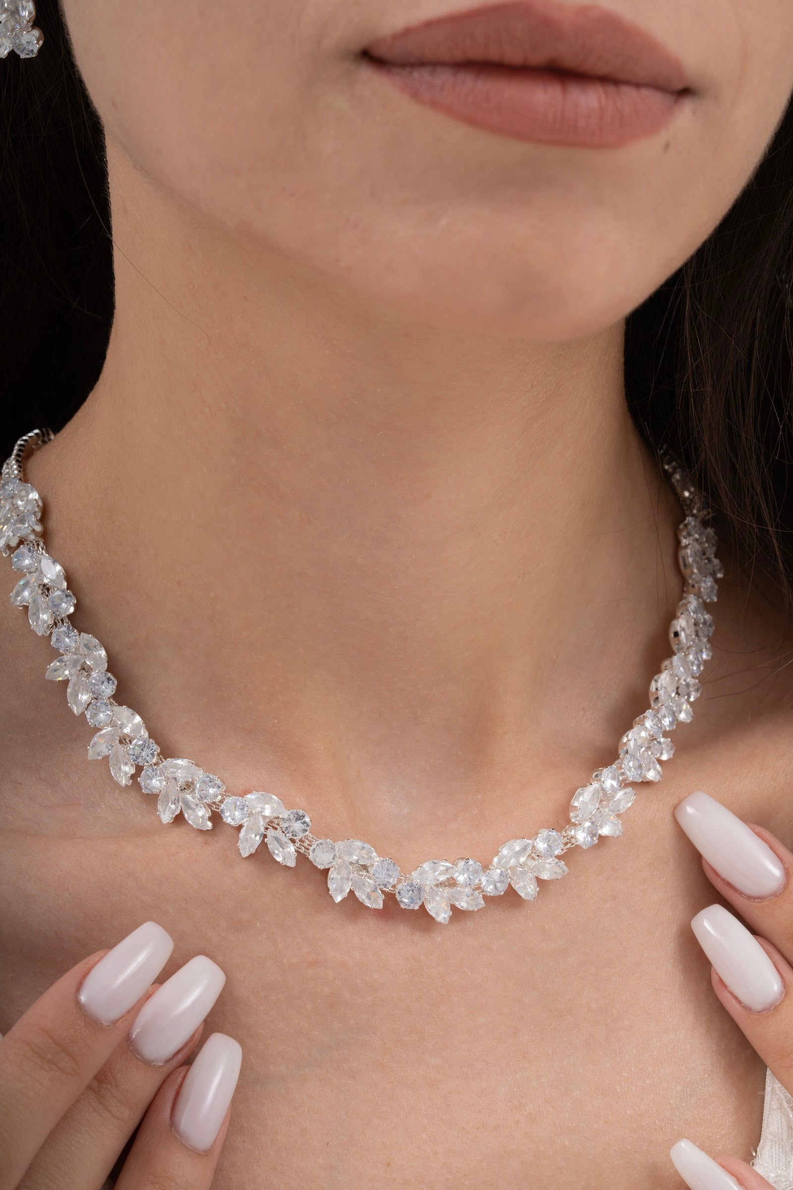 MİREL 7025 Zirkon Taşlı Gelin Seti Fashion Jewelry Set product photo 2