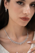MİREL 7142 Zirkon Taşlı Gelin Seti Fashion Jewelry Set product photo 1