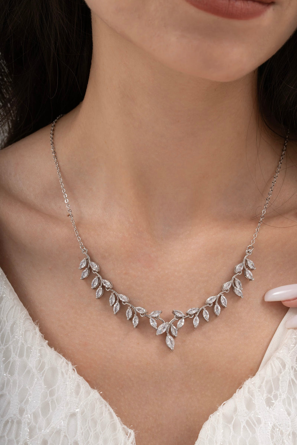 MİREL 7125 Zirkon Taşlı Gelin Seti Fashion Jewelry Set product photo 2