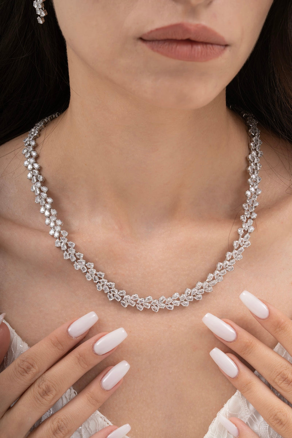 MİREL 7040 Zirkon Taşlı Gelin Seti Fashion Jewelry Set product photo 2