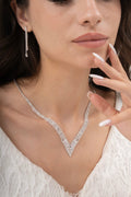 MİREL 7103 Zirkon Taşlı Gelin Seti Fashion Jewelry Set product photo 1