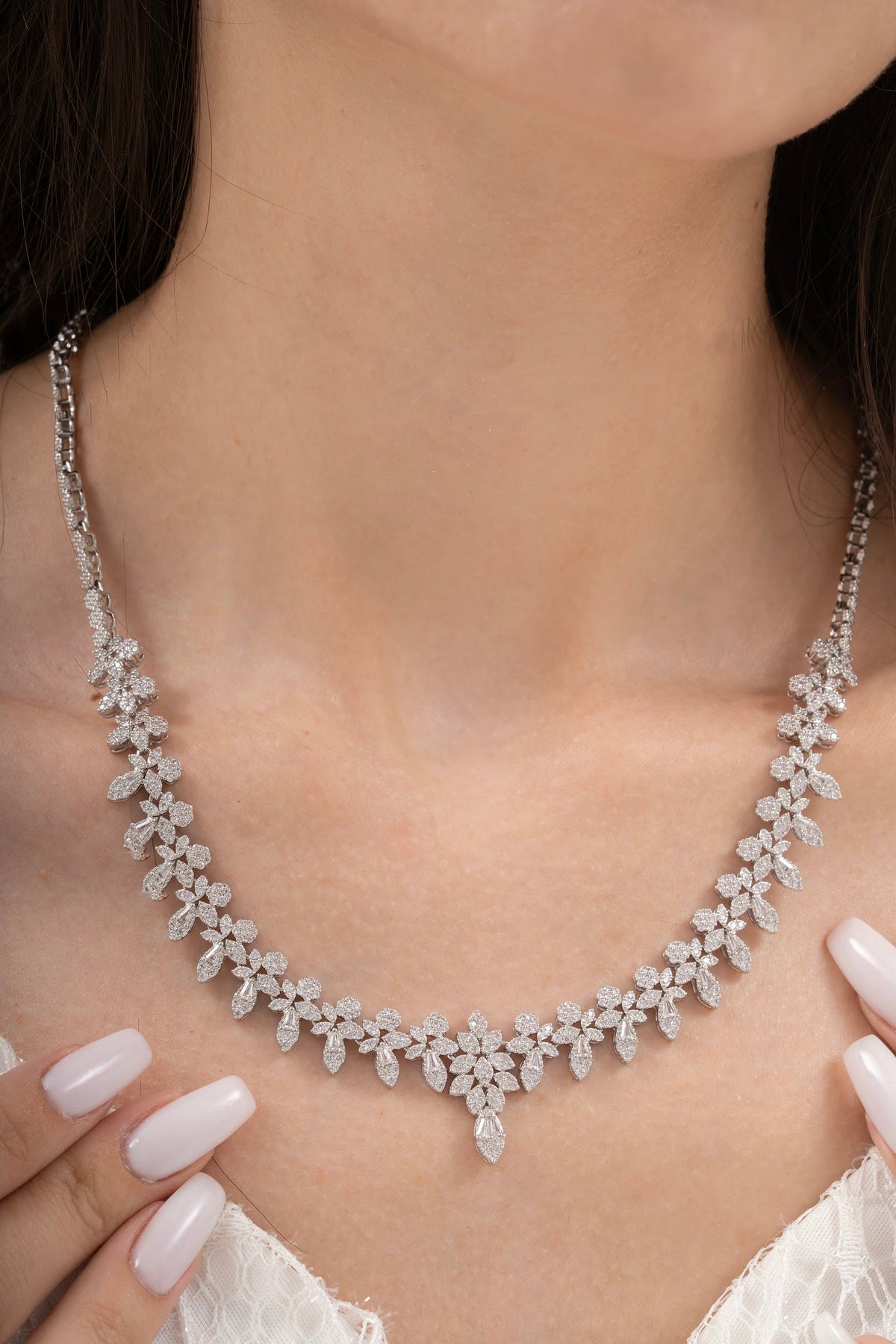 MİREL 7096 Zirkon Taşlı Gelin Seti Fashion Jewelry Set product photo 2