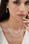 MİREL 7041 Zirkon Taşlı Gelin Seti Fashion Jewelry Set product photo 1