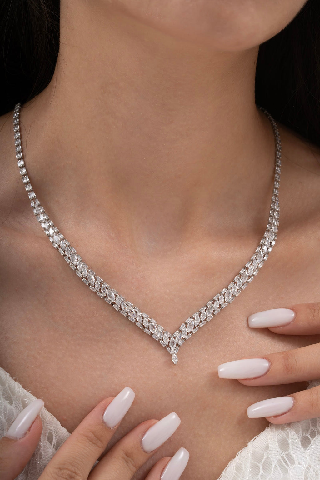 MİREL 7147 Zirkon Taşlı Gelin Seti Fashion Jewelry Set product photo 2