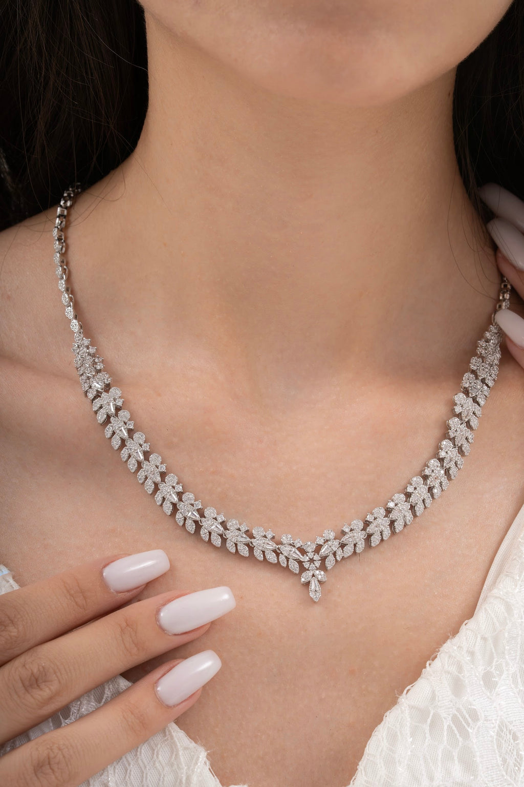 MİREL 7101 Zirkon Taşlı Gelin Seti Fashion Jewelry Set product photo 2