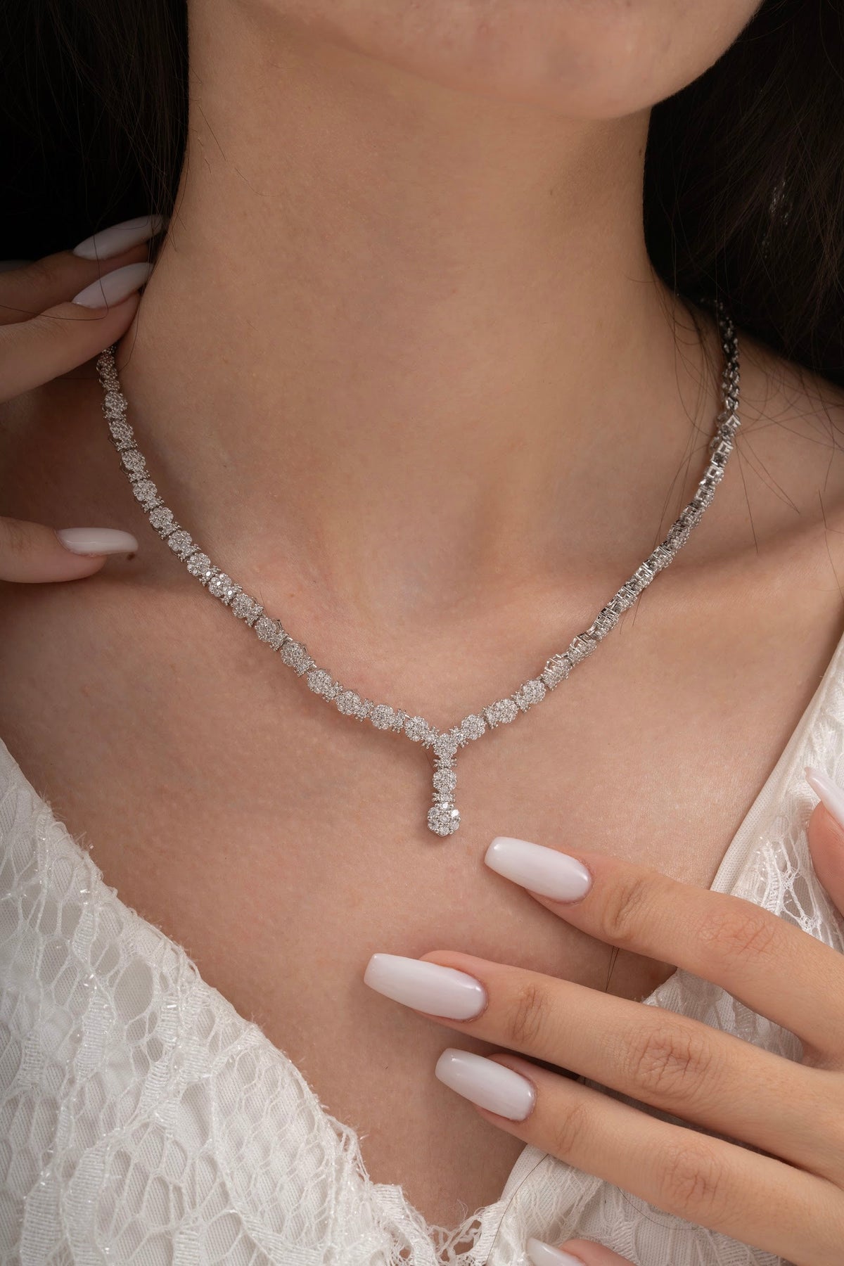 MİREL 7172 Zirkon Taşlı Gelin Seti Fashion Jewelry Set product photo 3