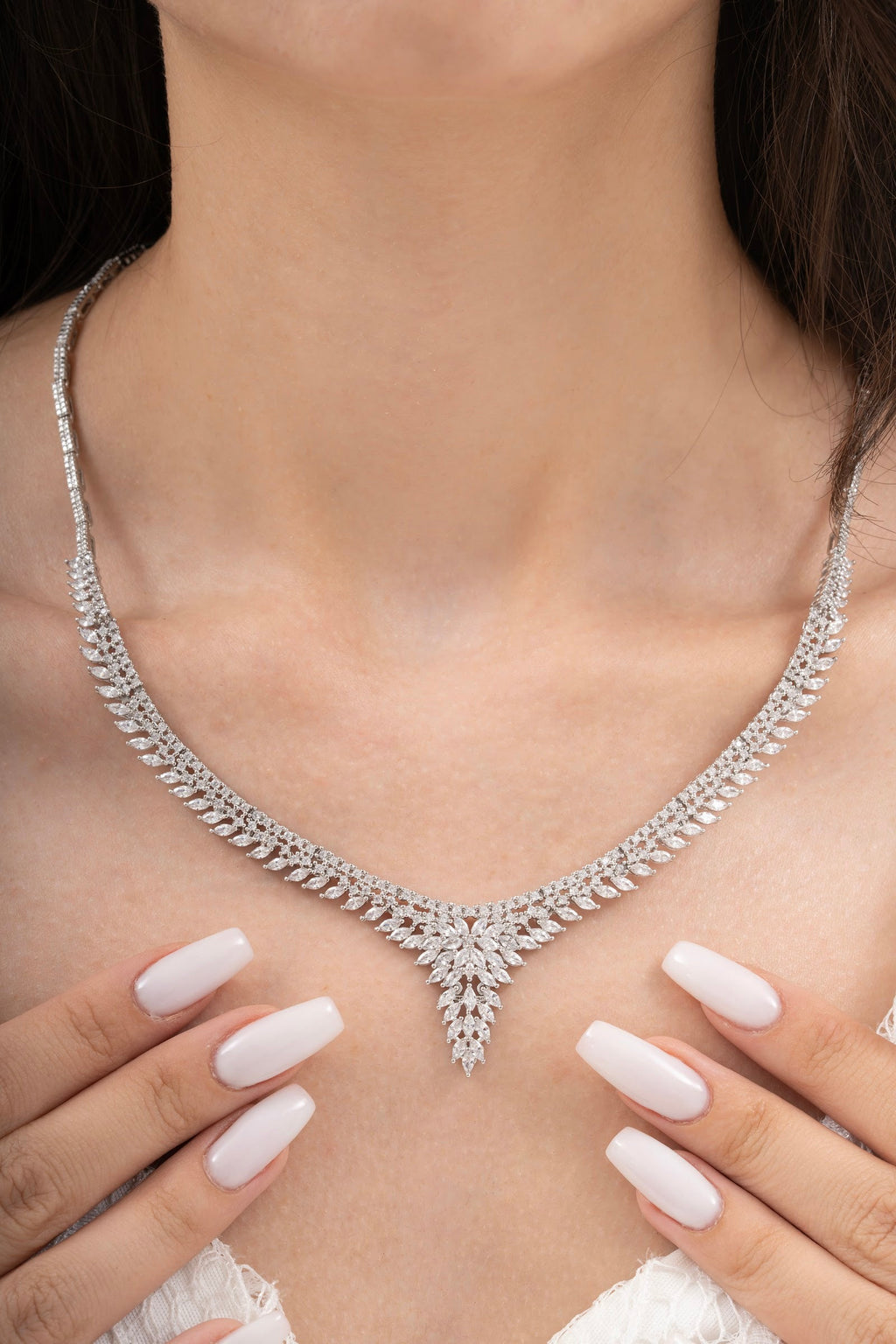 MİREL 7051 Zirkon Taşlı Gelin Seti Fashion Jewelry Set product photo 2