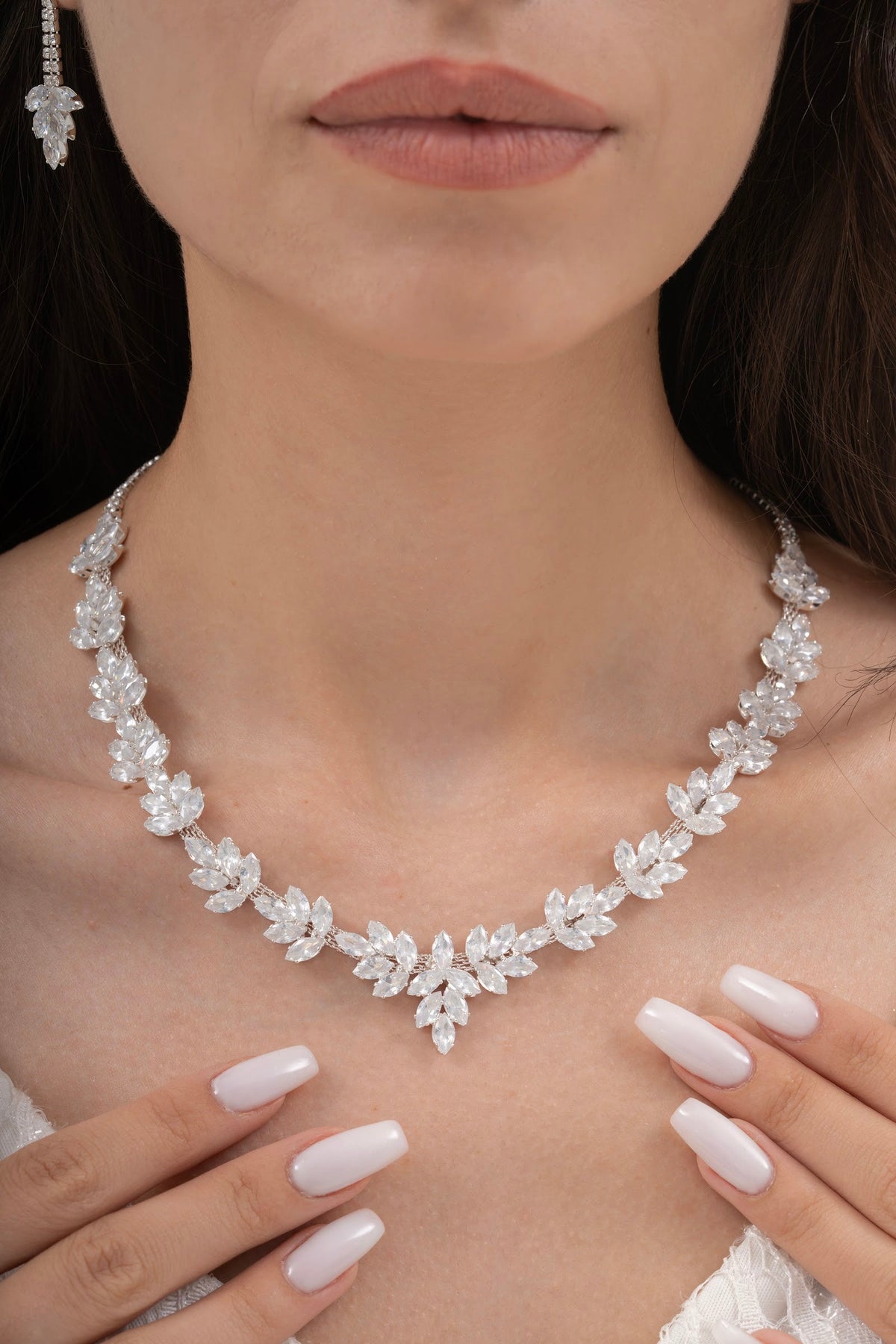 MİREL 7079 Zirkon Taşlı Gelin Seti Fashion Jewelry Set product photo 2