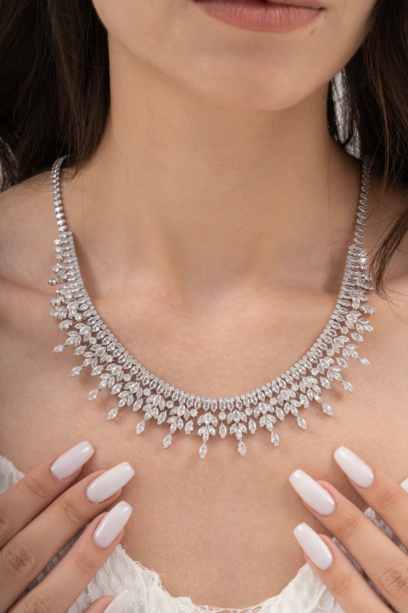 MİREL 7070 Zirkon Taşlı Gelin Seti Fashion Jewelry Set product photo 2