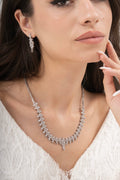 MİREL 7096 Zirkon Taşlı Gelin Seti Fashion Jewelry Set product photo 1
