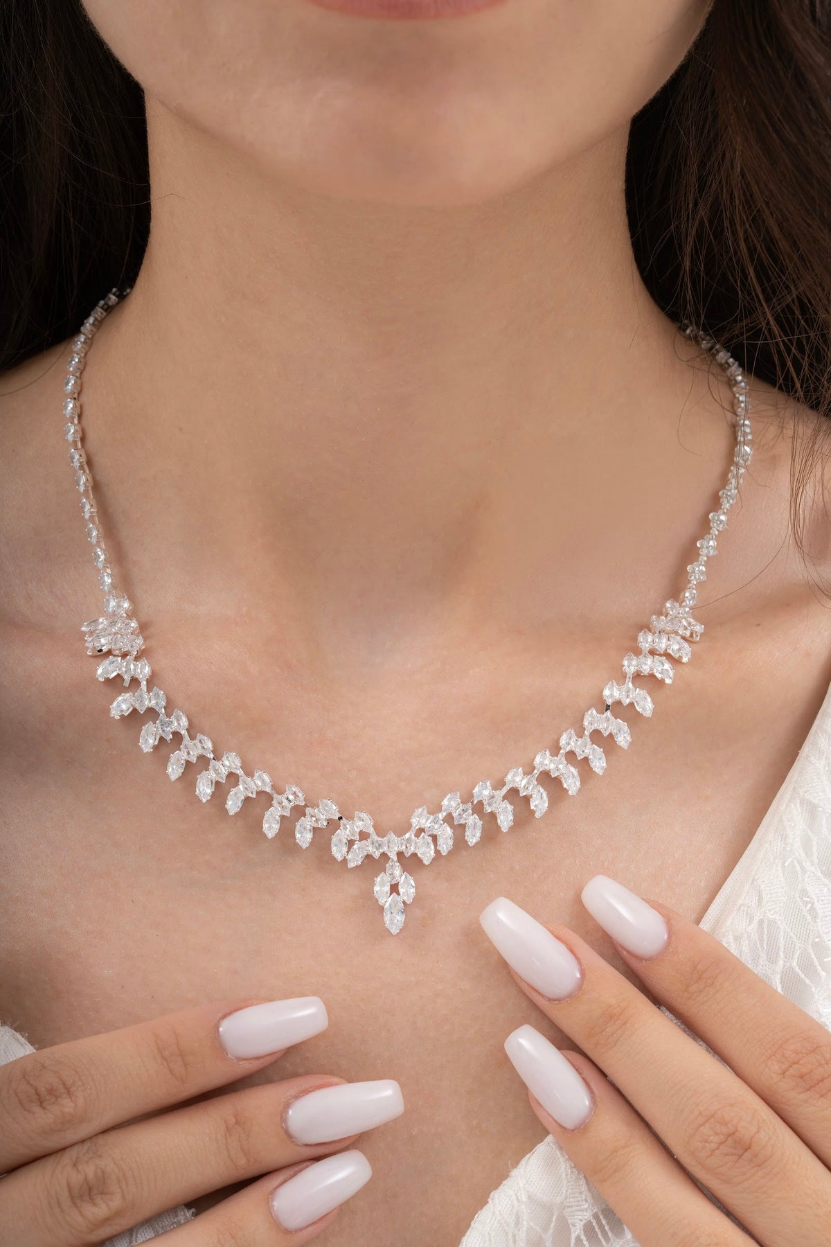 MİREL 7087 Zirkon Taşlı Gelin Seti Fashion Jewelry Set product photo 2