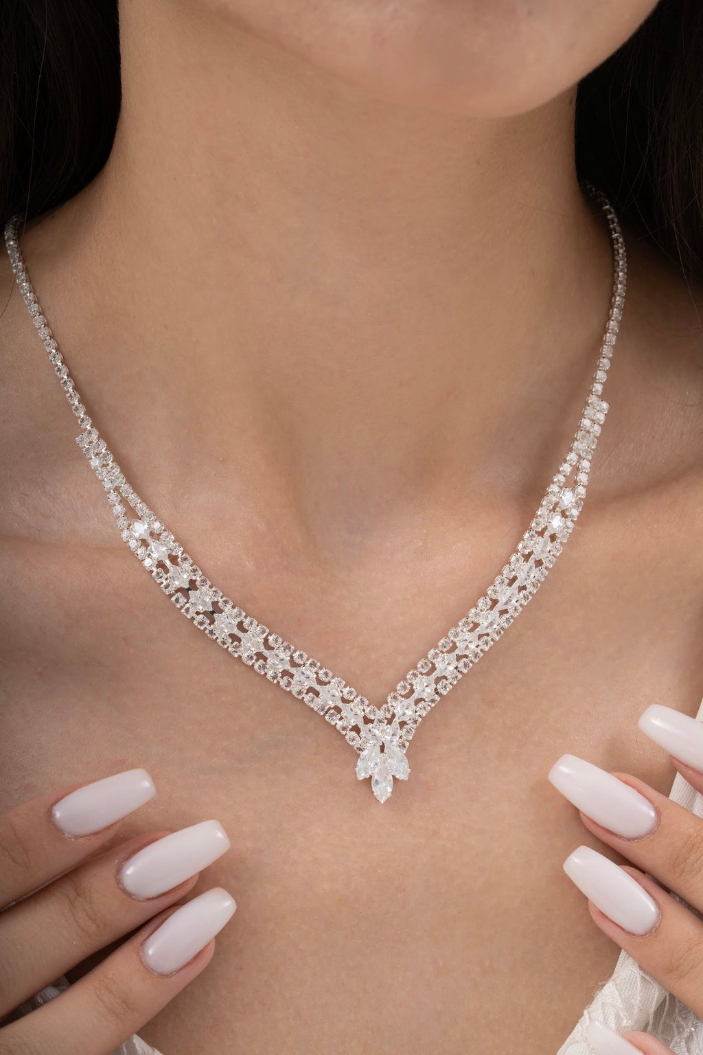 MİREL 7012 Zirkon Taşlı Gelin Seti Fashion Jewelry Set product photo 3