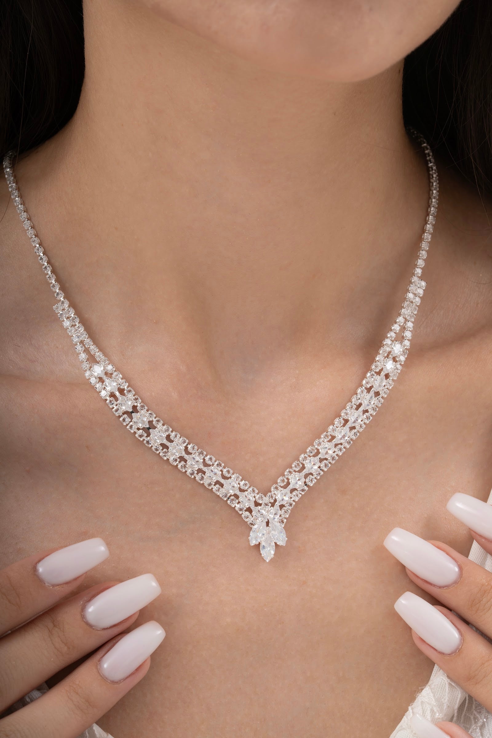 MİREL 7012 Zirkon Taşlı Gelin Seti Fashion Jewelry Set product photo 3