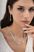 MİREL 7019 Zirkon Taşlı Gelin Seti Fashion Jewelry Set product photo 1