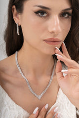 MİREL 7057 Zirkon Taşlı Gelin Seti Fashion Jewelry Set product photo 1