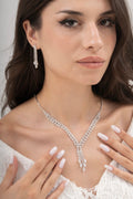 MİREL 7100 Zirkon Taşlı Gelin Seti Fashion Jewelry Set product photo 1