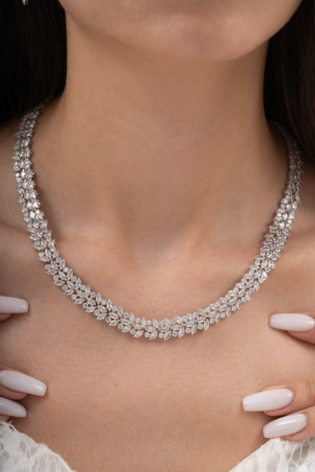 MİREL 7132 Zirkon Taşlı Gelin Seti Fashion Jewelry Set product photo 2