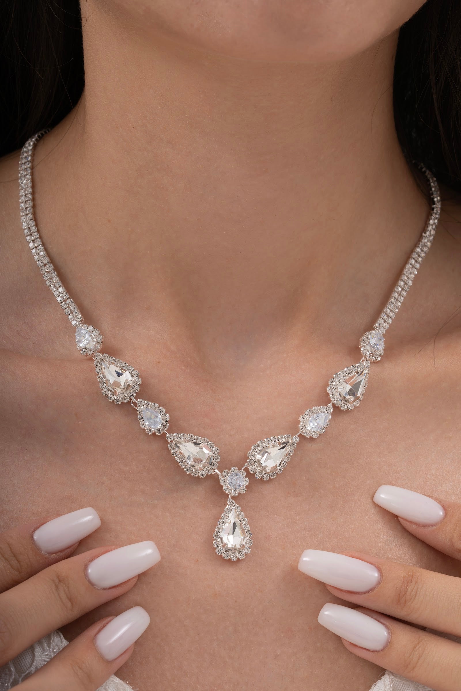 MİREL 7151 Zirkon Taşlı Gelin Seti Fashion Jewelry Set product photo 2