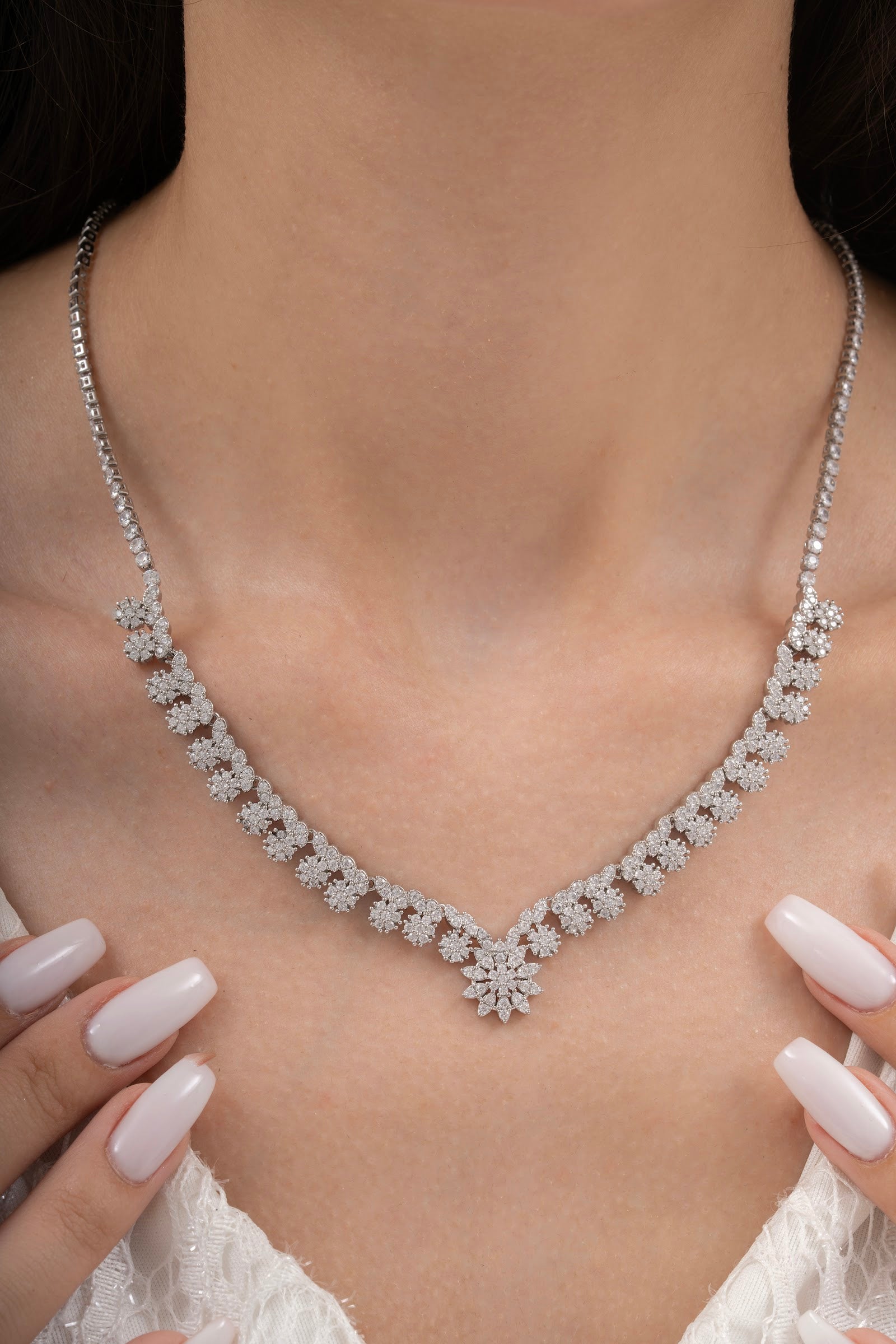 MİREL 7092 Zirkon Taşlı Gelin Seti Fashion Jewelry Set product photo 2