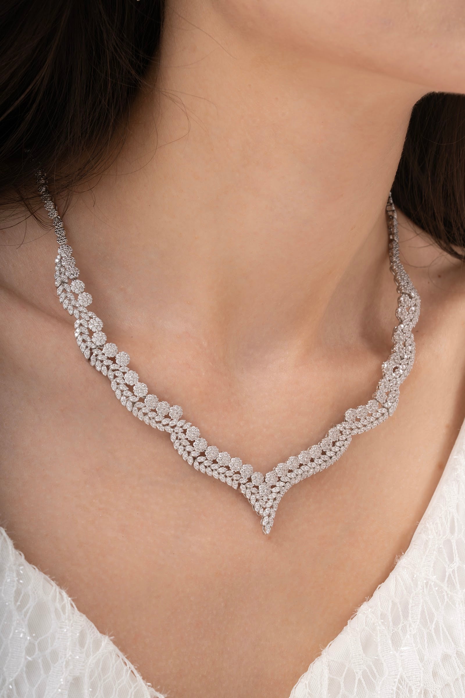 MİREL 7006 Zirkon Taşlı Gelin Seti Fashion Jewelry Set product photo 2