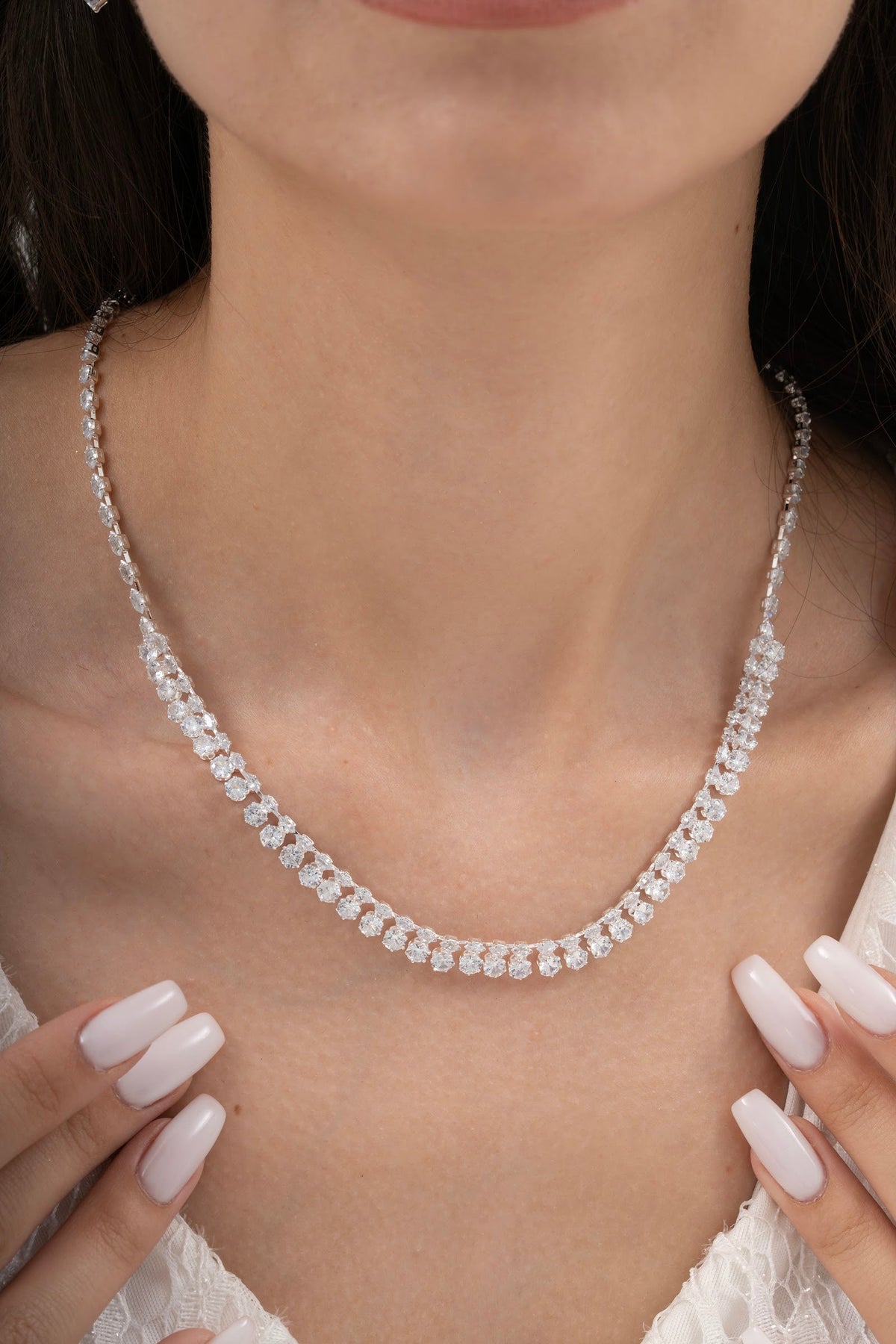 MİREL 7020 Zirkon Taşlı Gelin Seti Fashion Jewelry Set product photo 2