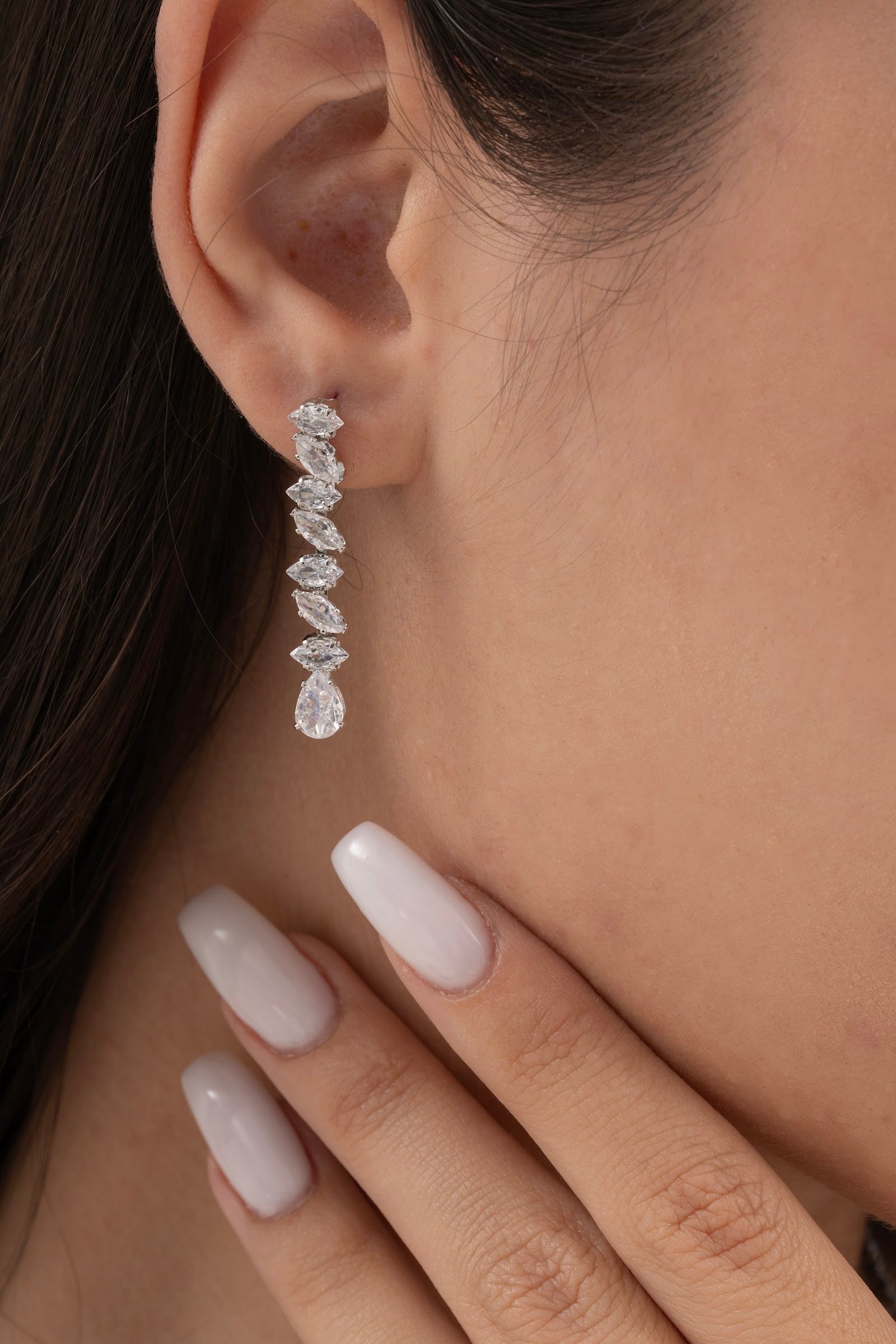 MİREL 7176 Zirkon Taşlı Gelin Seti Fashion Jewelry Set product photo 3