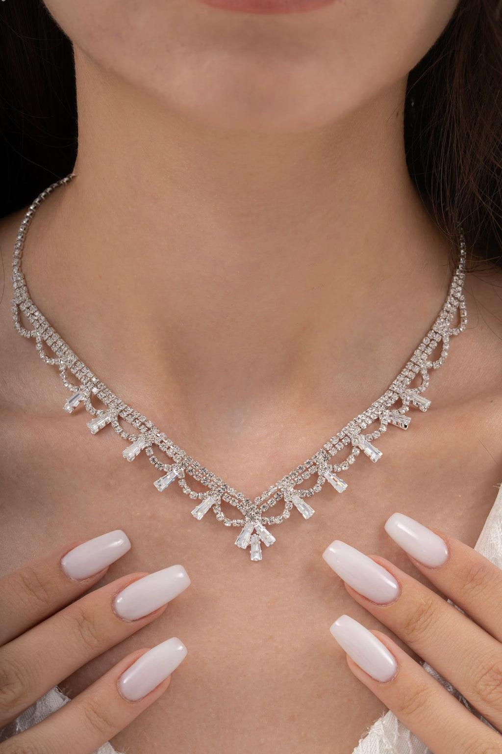 MİREL 7080 Zirkon Taşlı Gelin Seti Fashion Jewelry Set product photo 2
