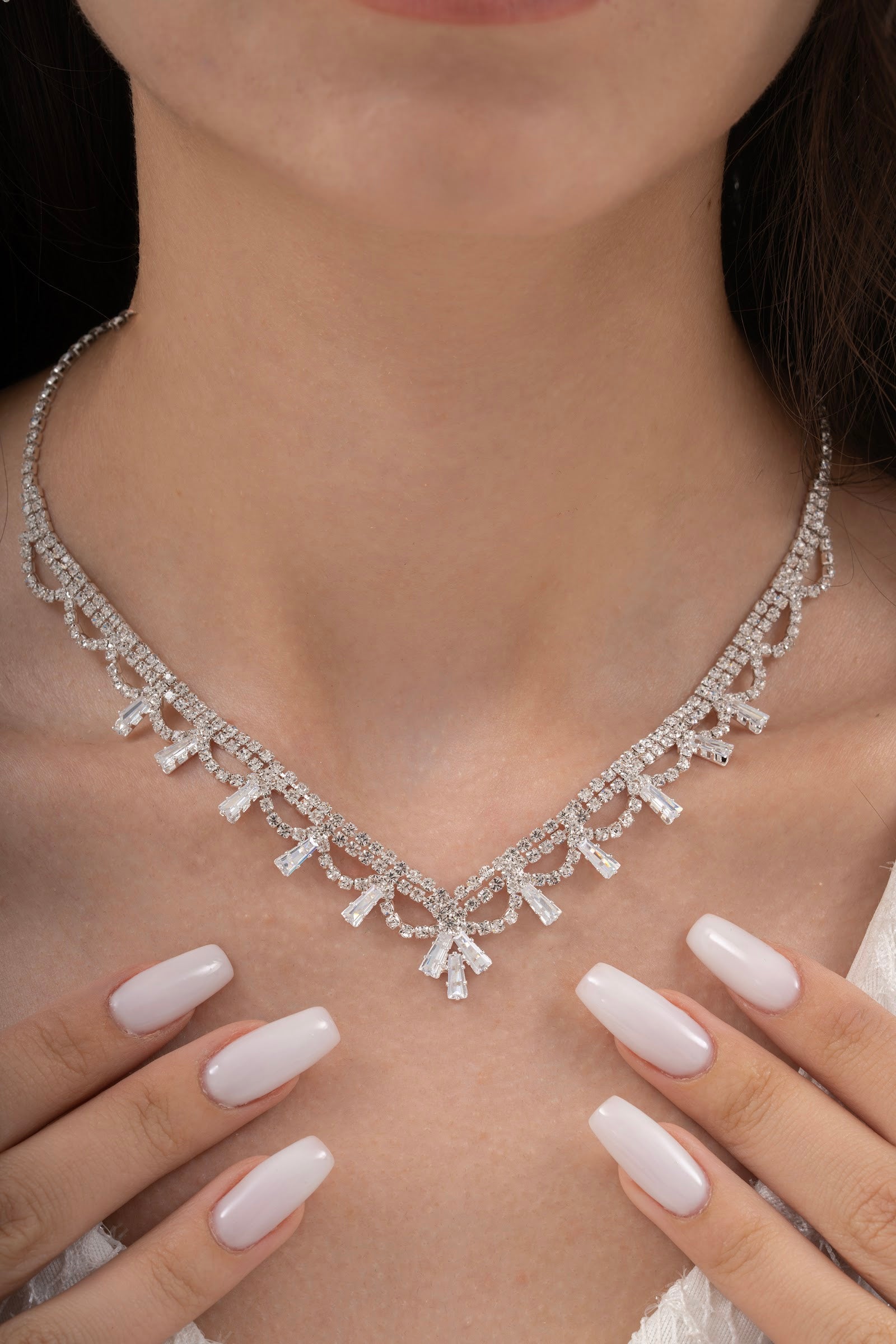MİREL 7080 Zirkon Taşlı Gelin Seti Fashion Jewelry Set product photo 2