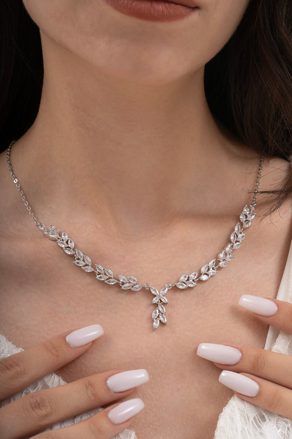 MİREL 7148 Zirkon Taşlı Gelin Seti Fashion Jewelry Set product photo 2