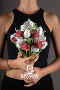 Florea 3040 Pembe Karanfil & Lale Bridal Bouquet product photo 1
