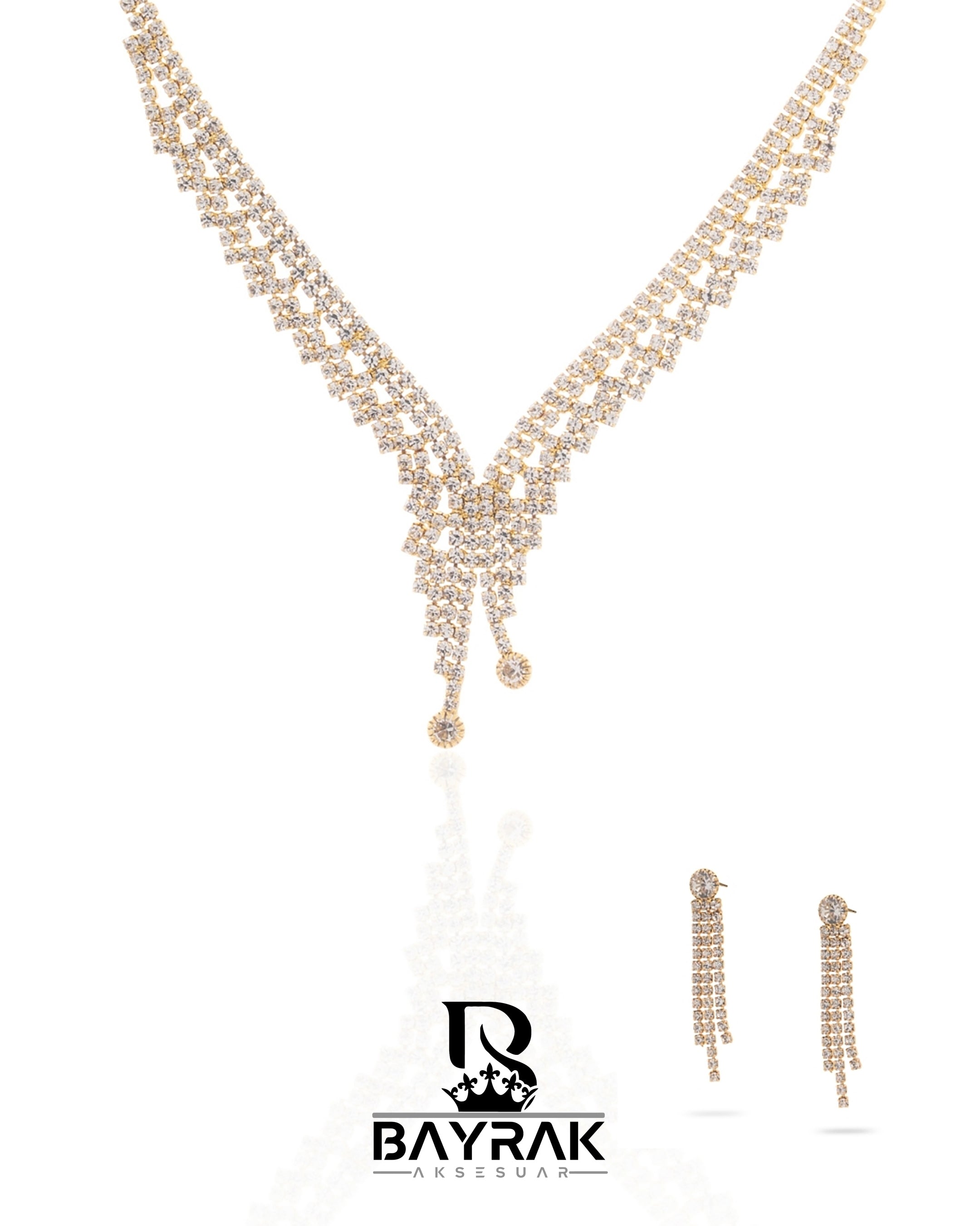 Rosa -344- Crystal-Style Fashion Jewelry Set product photo 2