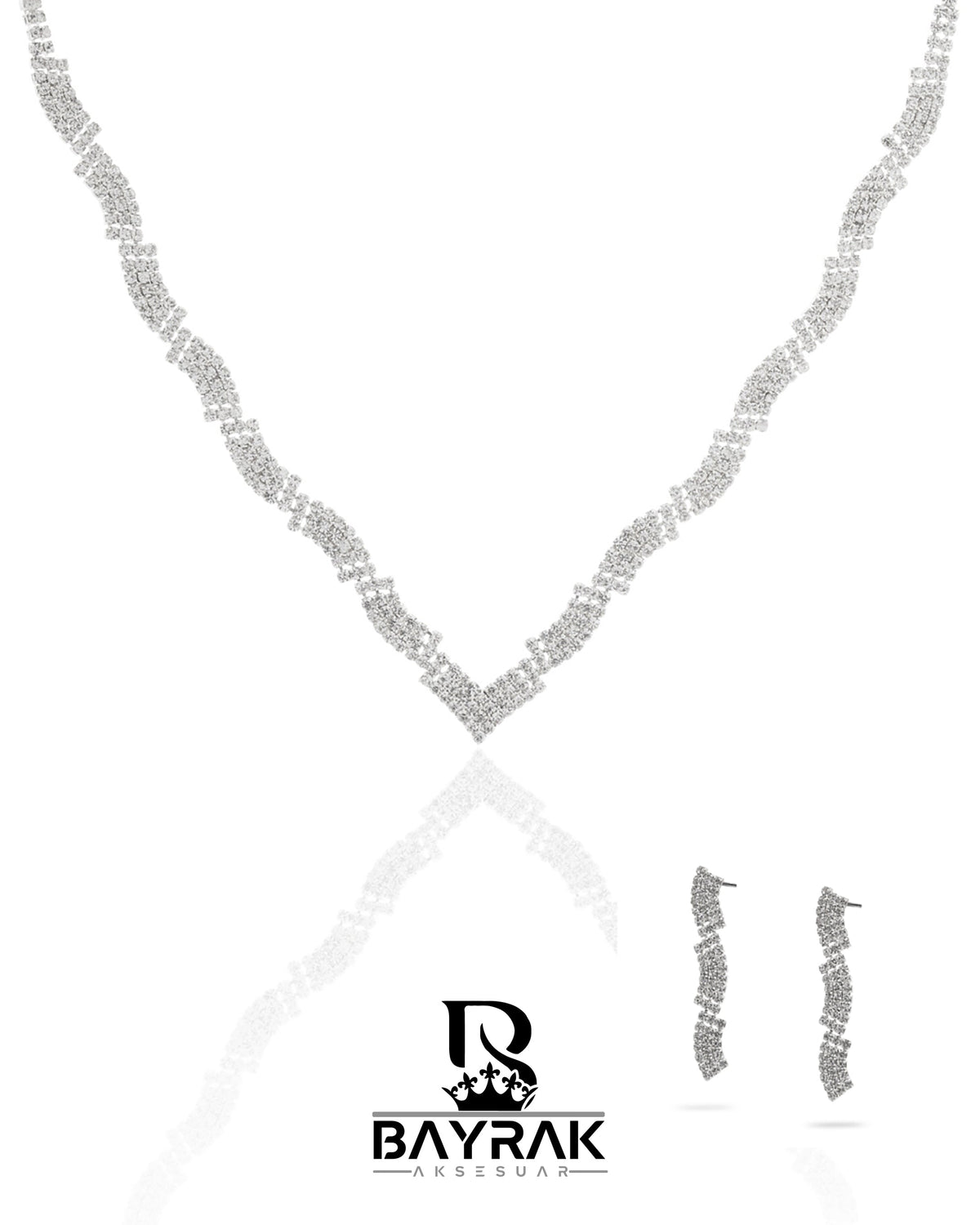 Rosa -346- Crystal-Style Fashion Jewelry Set product photo 5