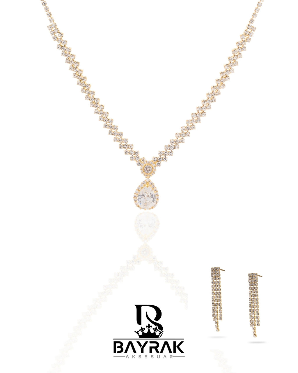 Rosa -348- Crystal-Style Fashion Jewelry Set product photo 5