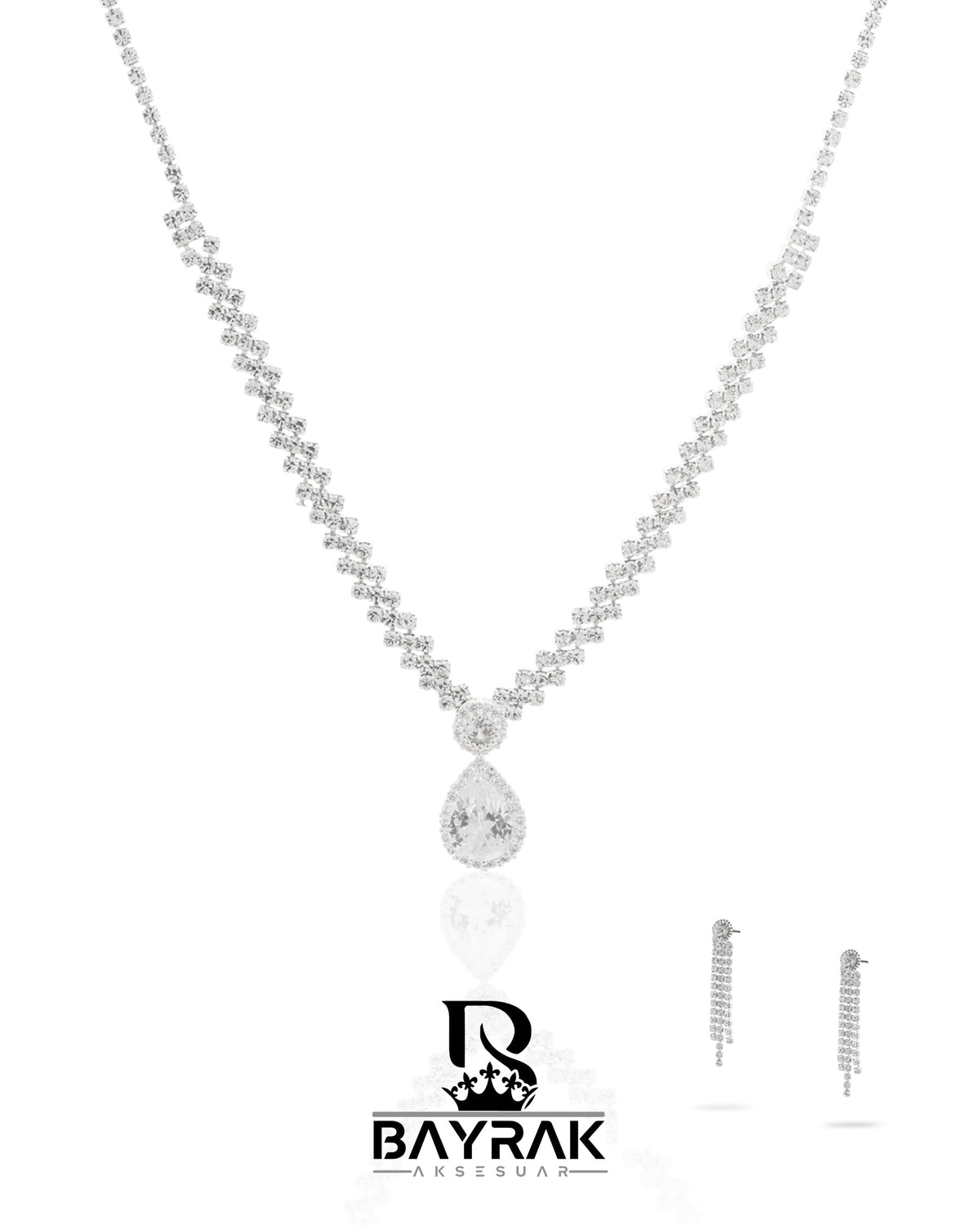 Rosa -348- Crystal-Style Fashion Jewelry Set product photo 1