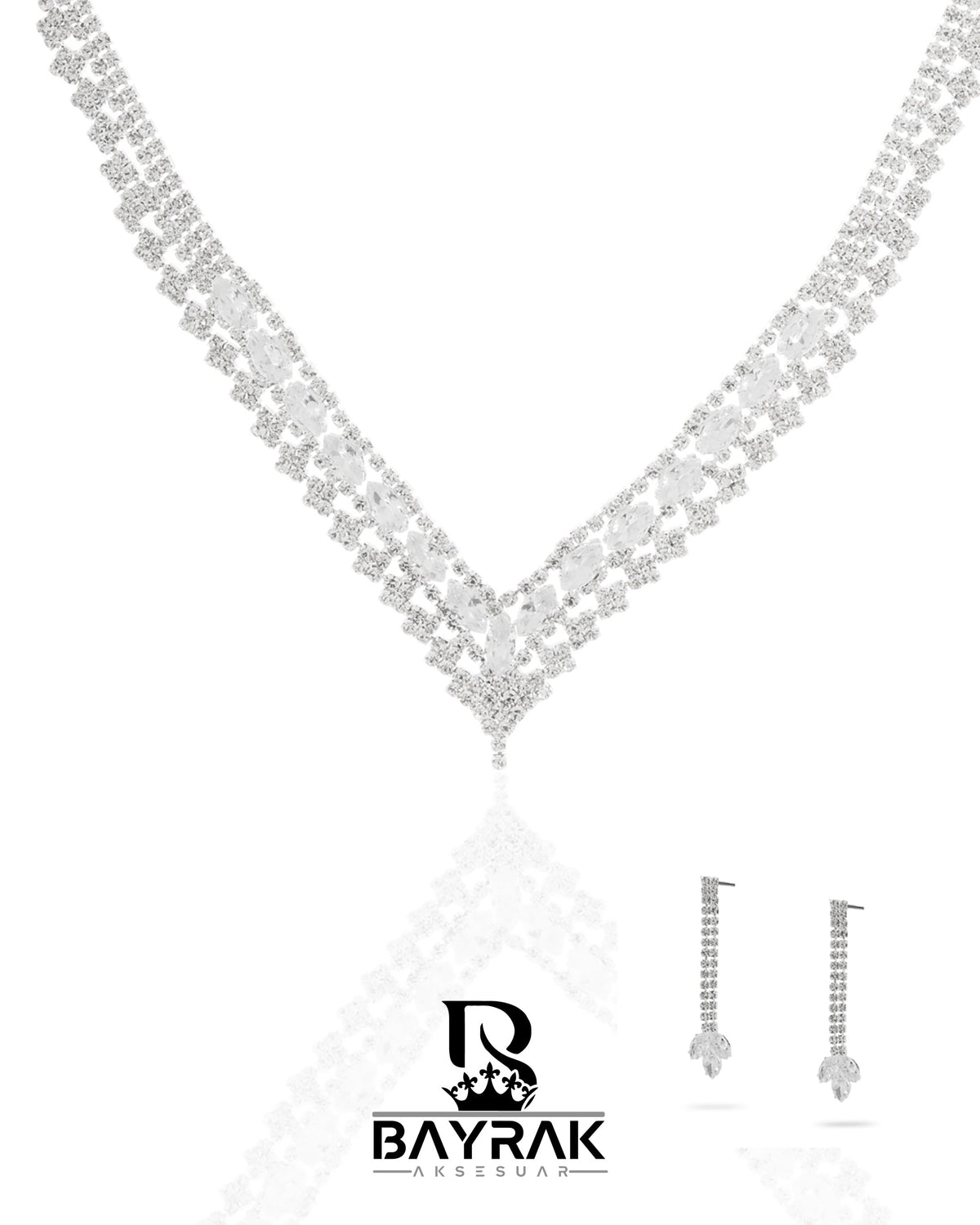 Rosa -350- Crystal-Style Fashion Jewelry Set product photo 1