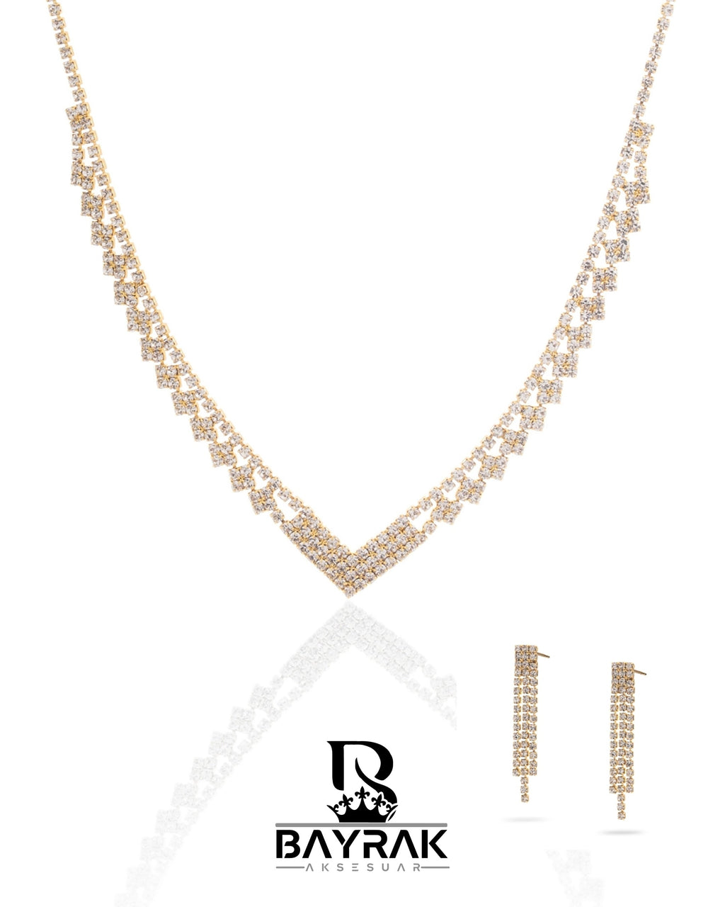 Rosa -352- Crystal-Style Fashion Jewelry Set product photo 2