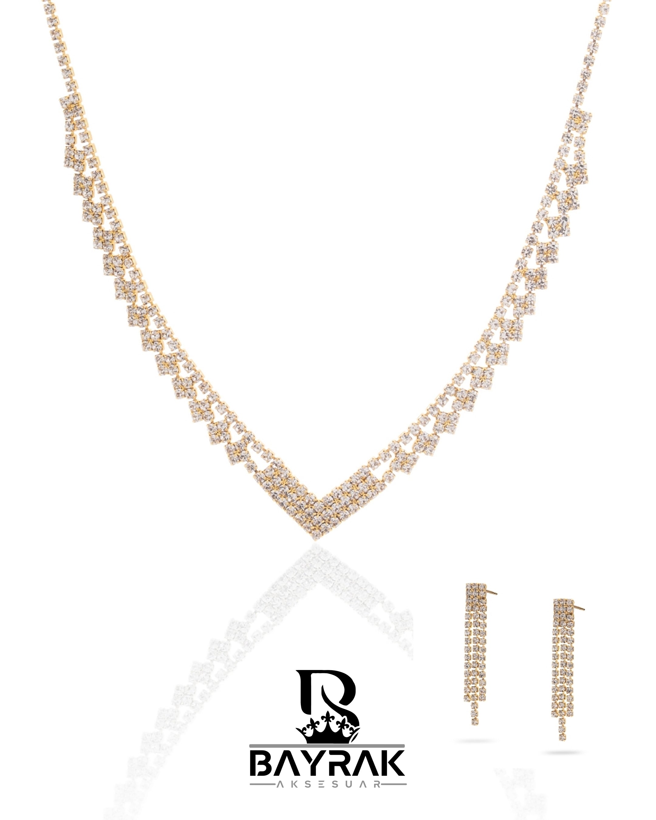 Rosa -352- Crystal-Style Fashion Jewelry Set product photo 2