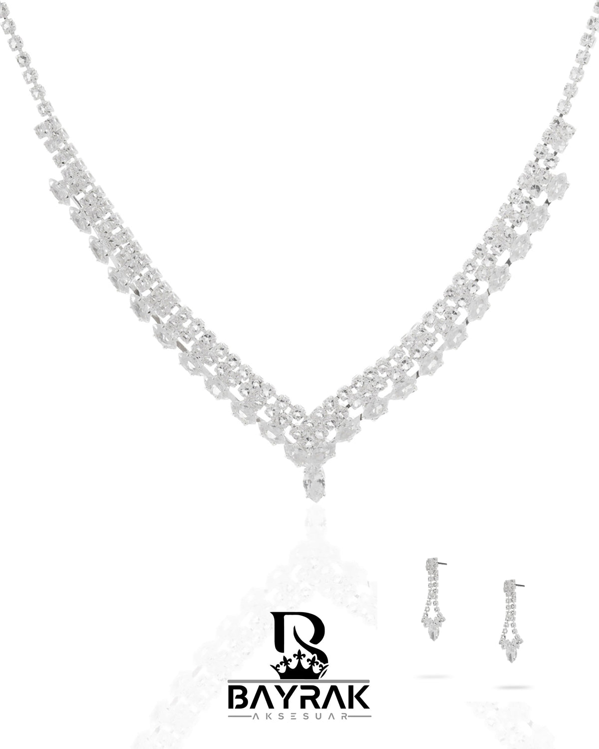 Rosa -364- Crystal-Style Fashion Jewelry Set product photo 1