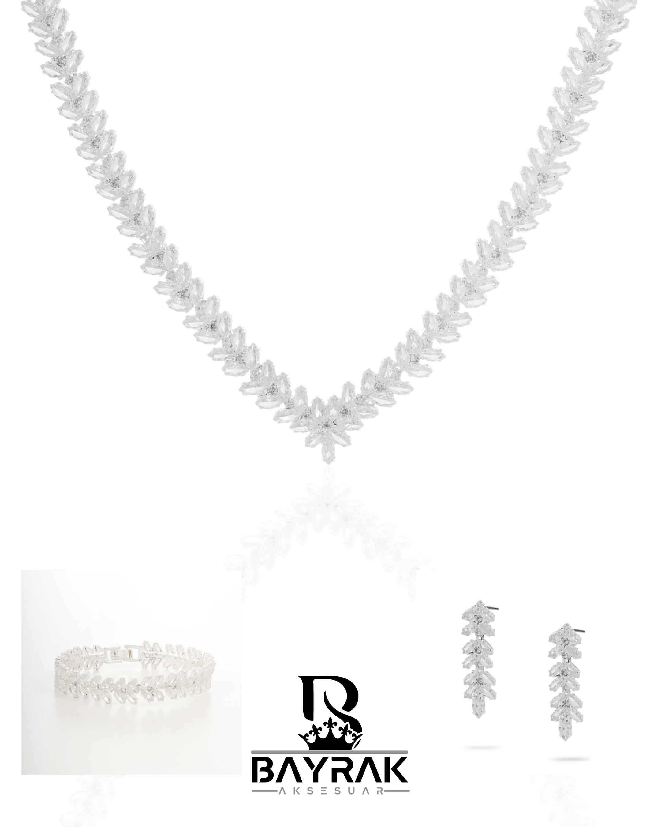Rosa -372- Crystal-Style Fashion Jewelry Set product photo 1