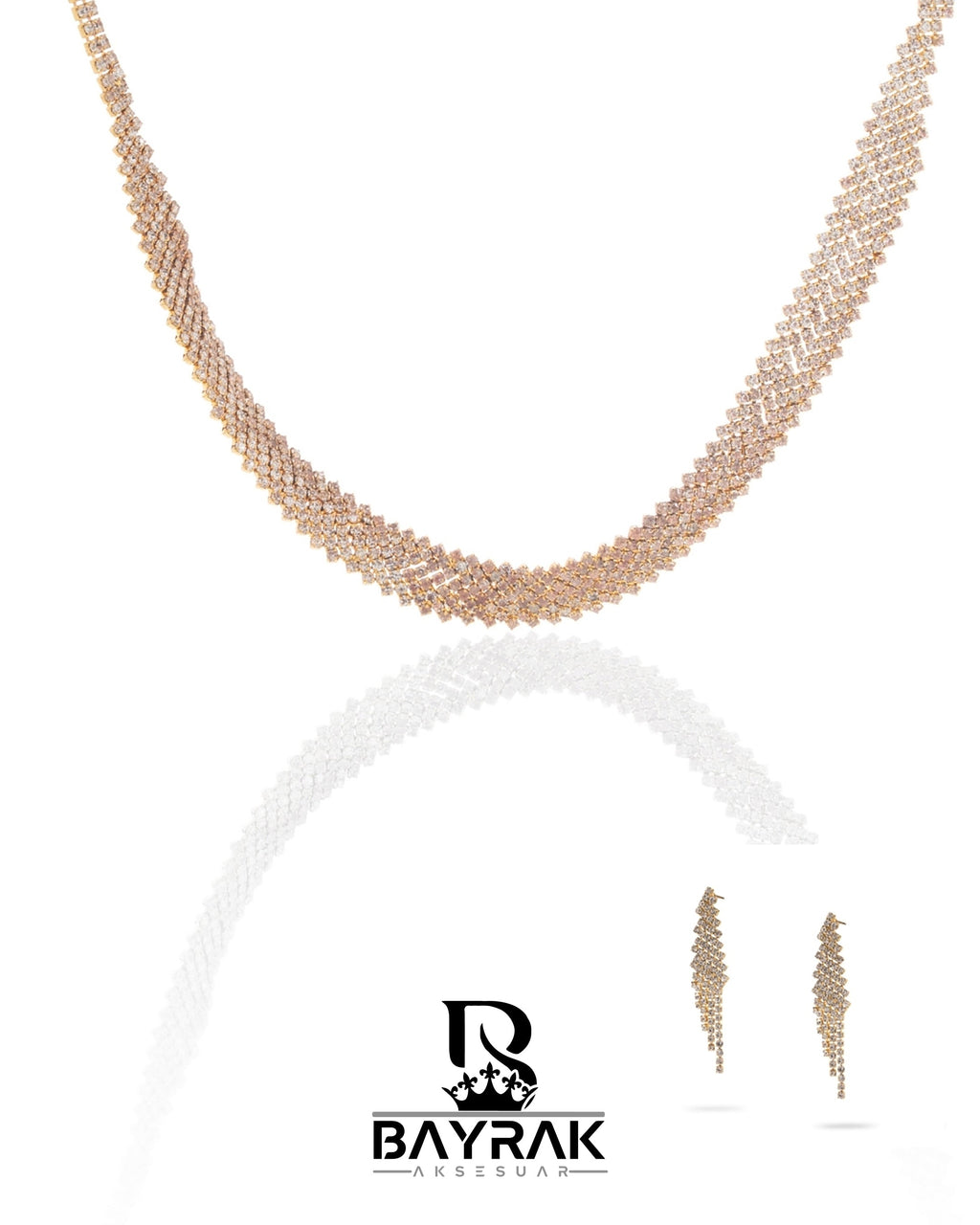 Rosa -374- Crystal-Style Fashion Jewelry Set product photo 5