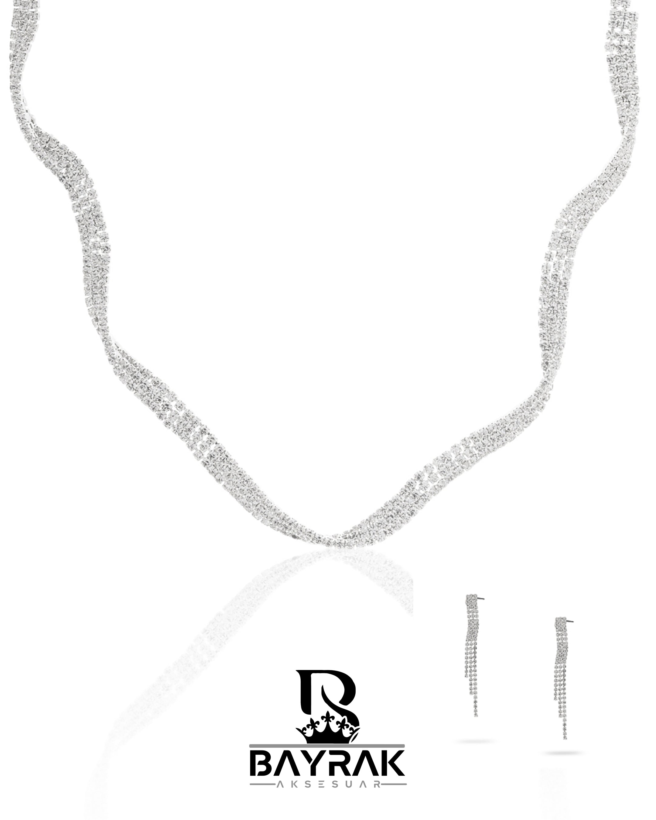 Rosa -376- Crystal-Style Fashion Jewelry Set product photo 1
